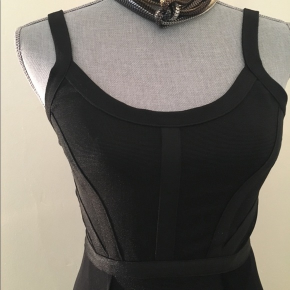 BLACK BANDAGE DRESS GOWN - Picture 6 of 8